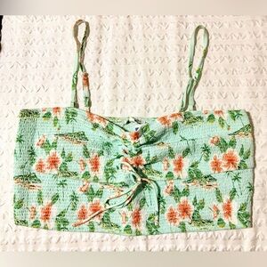 Women’s Floral Fitted Crop Top